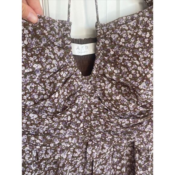 ASTR the Label Women's Boho Floral Tiered Maxi Dress Sz XS Smocking Peasant - Picture 7 of 15